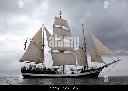 Grand navire britannique Pelican, départ de la course de Bergen, 2014 Banque D'Images