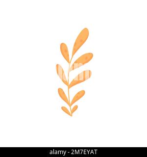 Couronne romaine de la feuille. Prix pour les gagnants. Symbole doré de la victoire. Laureal laisse la couronne. Illustration vectorielle graphique plate colorée isolée sur blanc Illustration de Vecteur