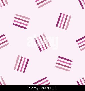 Motif vectoriel géométrique sans couture Viva magenta. Couleur fantaisiste de l'année art populaire arrière-plan géo. Illustration de Vecteur