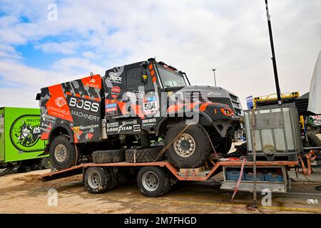 504 VERSTEIJNEN Victor Willem Corne (nld), VAN DER SANDE Andreas Wilhelmus Michel Marius (nld), VAN DAL Teun (nld), BOSS Machinery Team de Rooy, Iveco, Trucks, pendant la phase 6 du Dakar 2023 entre Haïti et Riyad, sur 6 janvier 2023 à Haïti, Arabie Saoudite - photo Gigi Soldano / DPPI Banque D'Images