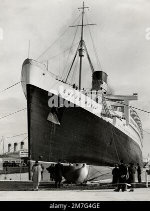 RMS Queen Mary, Ocean Liner, vers 1937 Banque D'Images