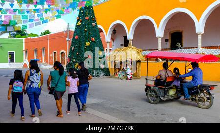 Noël dans la petite ville d'Espita, Yucatan, Mexique Banque D'Images
