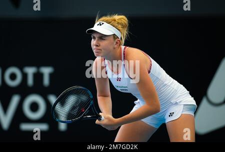 Aryna Sabalenka, du Bélarus, en action lors de la finale du tournoi de tennis international d'Adélaïde 1, WTA 500 2023 sur 8 janvier 2023 à Adélaïde, Australie - photo : Rob Prange/DPPI/LiveMedia Banque D'Images