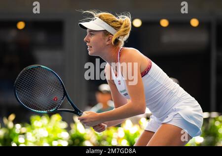 Aryna Sabalenka, du Bélarus, en action lors de la finale du tournoi de tennis international d'Adélaïde 1, WTA 500 2023 sur 8 janvier 2023 à Adélaïde, Australie - photo : Rob Prange/DPPI/LiveMedia Banque D'Images