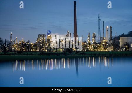 Ruhr raffineries de pétrole à Gelsenkirchen, Scholven, NRW, Allemagne, Banque D'Images