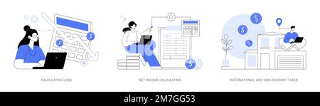 Comptabilité résumé concept illustrations vectorielles. Illustration de Vecteur