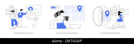 La technologie pour les enfants abstrait concept illustrations vectorielles. Illustration de Vecteur