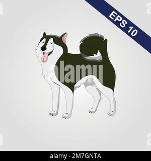malamute d'Alaska vecteur husky sibérien Illustration de Vecteur