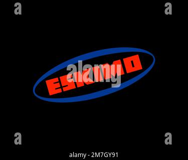 Crème glacée Eskimo, logo pivoté, fond noir Banque D'Images
