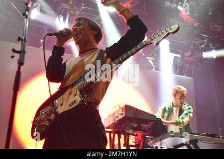 Jagwar Ma en concert au Webster Hall à New York Banque D'Images