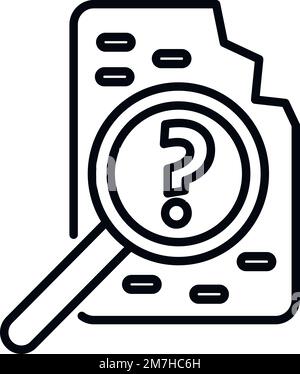 Vecteur de contour de l'icône de chiffrement de données. Protection par chiffrement. Déverrouillage sécurisé Illustration de Vecteur