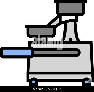 illustration vectorielle de l'icône de couleur sur une presse à hamburger Illustration de Vecteur