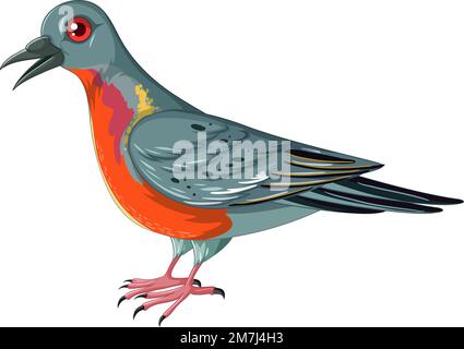 Illustration d'un vecteur animal éteint de pigeon de passager Illustration de Vecteur