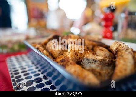 Salade de pommes de terre aux yeux roses de Noël en été à noël en australie Banque D'Images