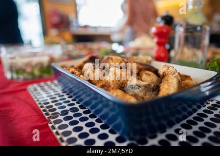 Salade de pommes de terre aux yeux roses de Noël en été à noël en australie Banque D'Images