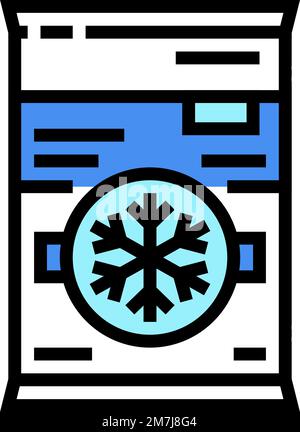 illustration vectorielle de l'icône de couleur de premier secours à compression à froid instantanée Illustration de Vecteur