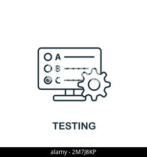 Icône Test. Icône de planification de projet simple monochrome pour les modèles, la conception Web et les infographies Illustration de Vecteur