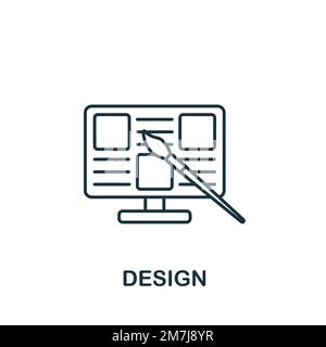 Icône conception. Icône de planification de projet simple monochrome pour les modèles, la conception Web et les infographies Illustration de Vecteur