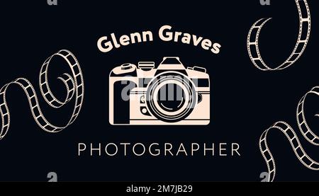 Services de photographie, carte de visite avec nom Illustration de Vecteur