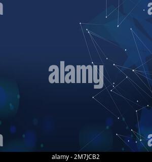 Technologie de fond bleu marine vecteur numérique grille Illustration de Vecteur