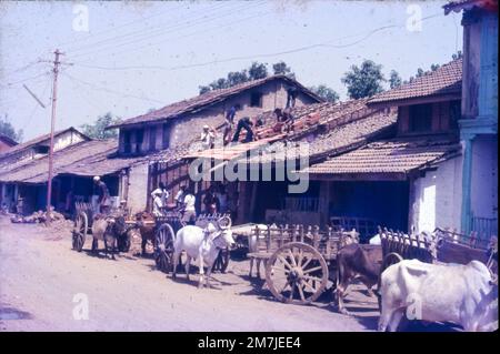 Village Scene, Gujrat, Inde Banque D'Images