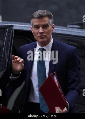 Le secrétaire aux Transports, Mark Harper, arrive à Downing Street, à Londres, avant une réunion du Cabinet. Date de la photo: Mardi 10 janvier 2023. Banque D'Images