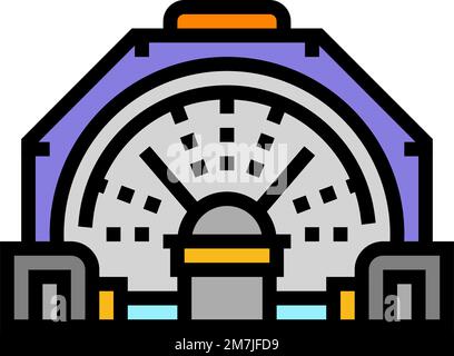 illustration vectorielle de l'icône de couleur de production d'acier du concentrateur Illustration de Vecteur
