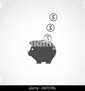 Icône de la banque de porc. Graphique. Économie d'argent. Illustration vectorielle. SPE 10. Illustration de Vecteur