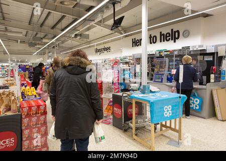 À l'intérieur d'un magasin d'alimentation coopératif Banque D'Images