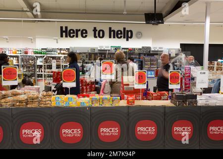 À l'intérieur d'un magasin d'alimentation coopératif Banque D'Images