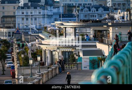 Brighton Beach House Members club Soho House le long de Madeira Drive sur front de mer , Sussex , Angleterre , Royaume-Uni Banque D'Images