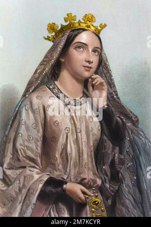 Berangere de Navarre (1163-1230), première fille du roi Sanche VI de Navarre, fut l'épouse de Richard coeur de Lion - Berangere de Navarre - Berengaria de Navarre, reine consort du roi Richard I d'Angleterre. Banque D'Images