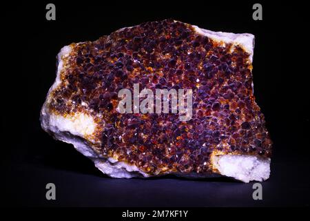 Roches et minéraux, cristaux de quartz Madera, échantillon de laboratoire Banque D'Images