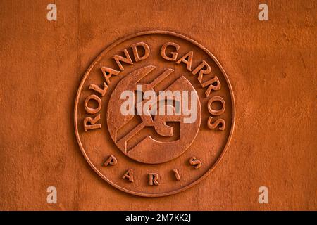 Logo du tournoi de tennis Roland-Garros Banque D'Images