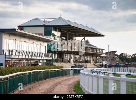 Tribune sur le circuit de course de Warwick en Angleterre Banque D'Images