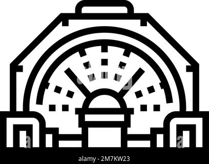 illustration vectorielle de l'icône de la ligne de production d'acier du concentrateur Illustration de Vecteur