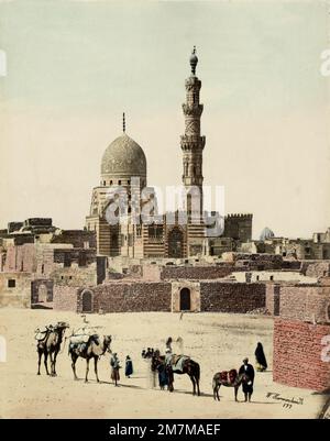 Wilhelm Hammerschmidt studio: Vintage 19th c. photo - mosquée de Kait Bey, Qaitbey, le Caire Banque D'Images