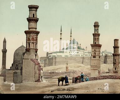 Wilhelm Hammerschmidt studio: Vintage 19th c. photo - citadelle, le Caire Banque D'Images