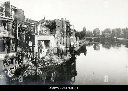 WW1 photo de la première Guerre mondiale - ruines à Verdun, Meuse, France Banque D'Images