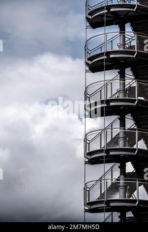Escaliers d'urgence à l'extérieur d'un bâtiment Banque D'Images
