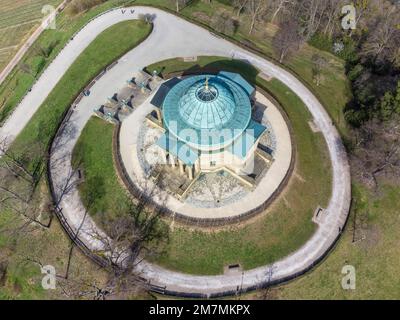 Europe, Allemagne, Sud de l'Allemagne, Bade-Wurtemberg, Stuttgart, Vue panoramique sur la chapelle de la tombe du Württemberg Banque D'Images