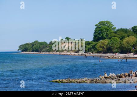 Brodtener Ufer avec plage, Niendorf, Timmendorfer Strand, Lübeck Bay, Mer Baltique, Schleswig-Holstein, Allemagne, Europe Banque D'Images