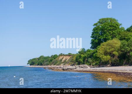 Brodtener Ufer avec plage, Niendorf, Timmendorfer Strand, Lübeck Bay, Mer Baltique, Schleswig-Holstein, Allemagne, Europe Banque D'Images