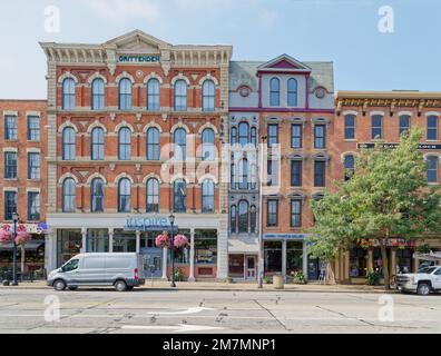 L'édifice en briques de quatre étages Crittenden, situé sur la rue West 9th, a été construit en 1868. L'entrepôt a été converti en bureaux en 1989. Banque D'Images