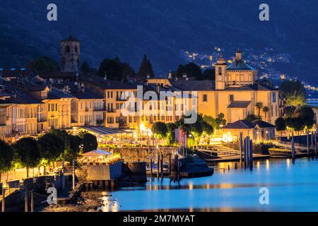 Cannobio, sur le Lac Majeur, Piémont, Italie Banque D'Images
