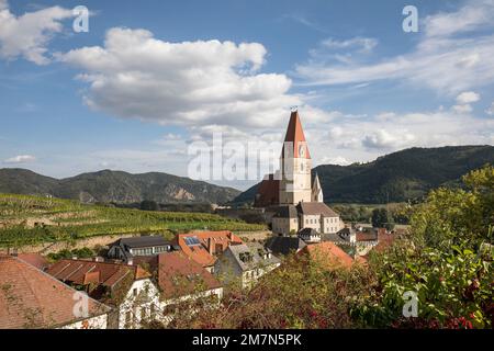 Weißenkirchen in der Wachau, Église paroissiale catholique de l'Assomption de la Vierge Marie, Wachau, Waldviertel, Basse-Autriche, Autriche Banque D'Images