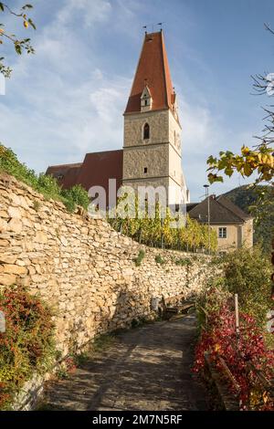 Église paroissiale catholique de l'Assomption, Weißenkirchen in der Wachau, Wachau, Waldviertel, Basse-Autriche, Autriche Banque D'Images