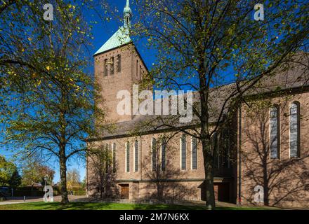 Allemagne, Vreden, Berkel, Westmünsterland, Münsterland, Westphalie, Rhénanie-du-Nord-Westphalie, Église paroissiale catholique de St. George à la place de l'église Banque D'Images