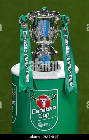 La Carabao Cup exposée avant le match final de la Carabao Cup Quarter Newcastle United contre Leicester City à St. James's Park, Newcastle, Royaume-Uni, 10th janvier 2023 (photo de Mark Cosgrove/News Images) Banque D'Images