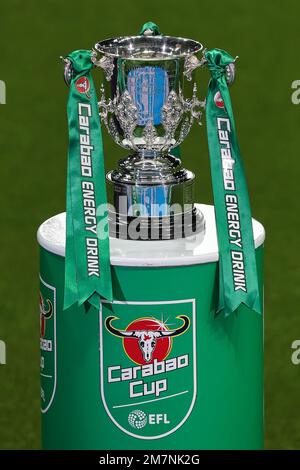 La Carabao Cup exposée avant le match final de la Carabao Cup Quarter Newcastle United contre Leicester City à St. James's Park, Newcastle, Royaume-Uni, 10th janvier 2023 (photo de Mark Cosgrove/News Images), le 1/10/2023. (Photo de Mark Cosgrove/News Images/Sipa USA) crédit: SIPA USA/Alay Live News Banque D'Images